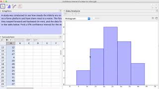 Confidence Interval of a Mean using GeoGebra