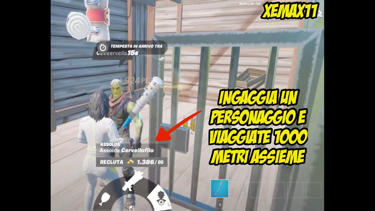 Ingaggia un personaggio e viaggiate 1000 metri insieme - INCARICHI
