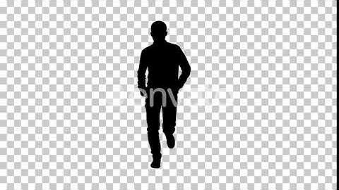 Silhouette Man running, Alpha Channel | Motion Graphics - Envato elements