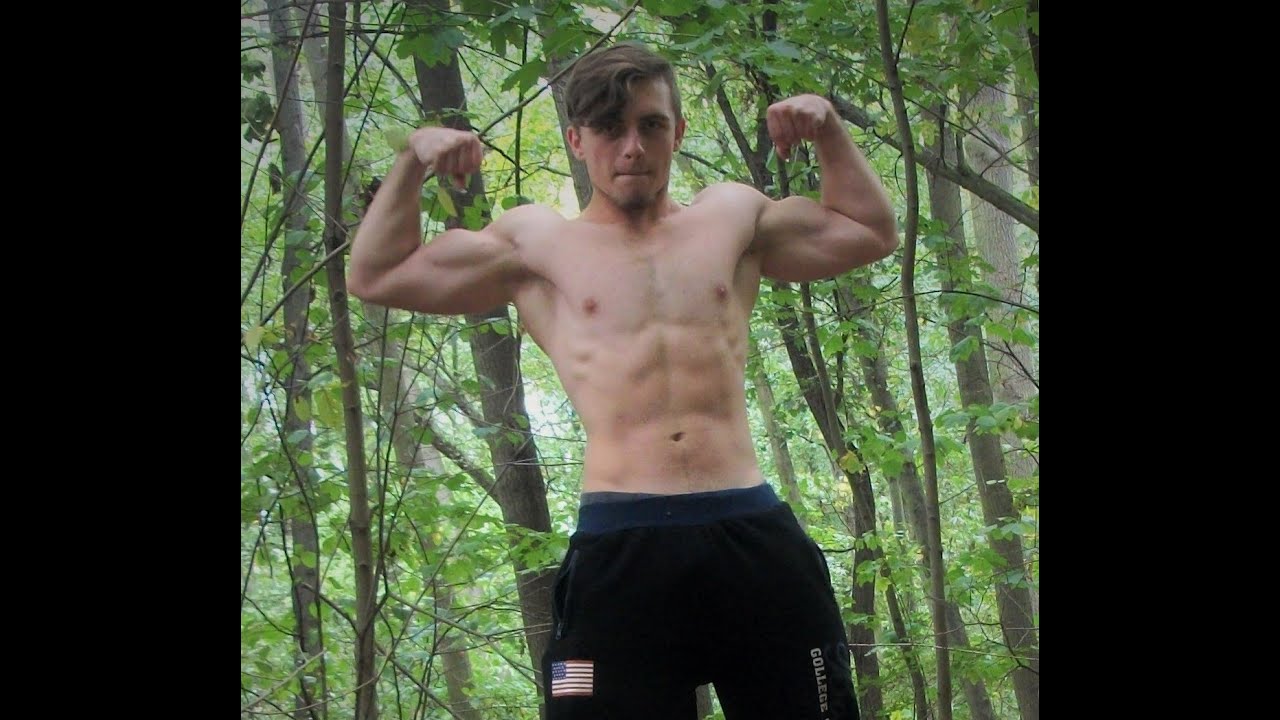 17 yo bodybuilder MOTIVATION Forest Training and Posing - YouTube