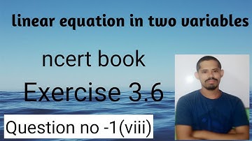 #cbse#ncert class -10 Ex-3.6 Q-1(viii) (linear equation in two variables) math ncert