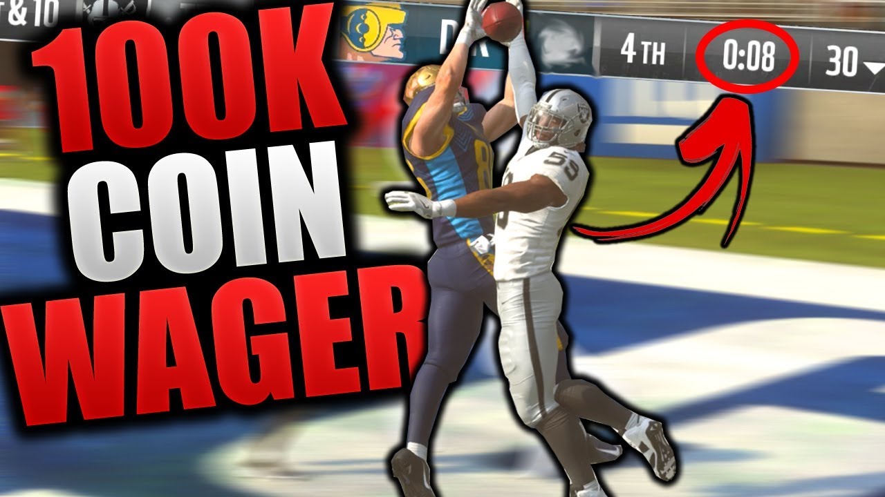*100K Wager* GAME COMES DOWN TO LAST SECOND | Madden 19 Ultimate Team Coin Wager