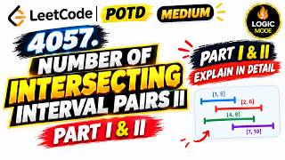 LeetCode 4057 & 4056 | Number of Intersecting Interval Pairs I & II | C++