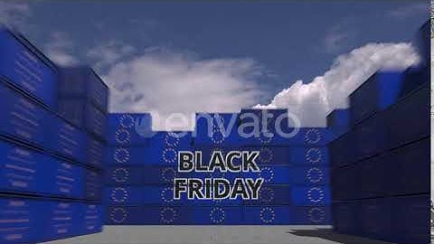 Containers with BLACK FRIDAY Text and Flags of the EU | Motion Graphics - Envato elements