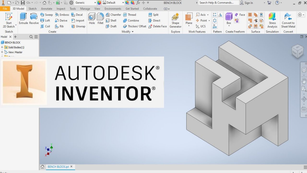 TUTORIAL AUTODESK INVENTOR 3D MODELING PEMULA | BAHASA INDONESIA ...