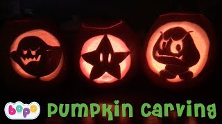 Carving Pumpkins - Mario theme - Halloween 2018