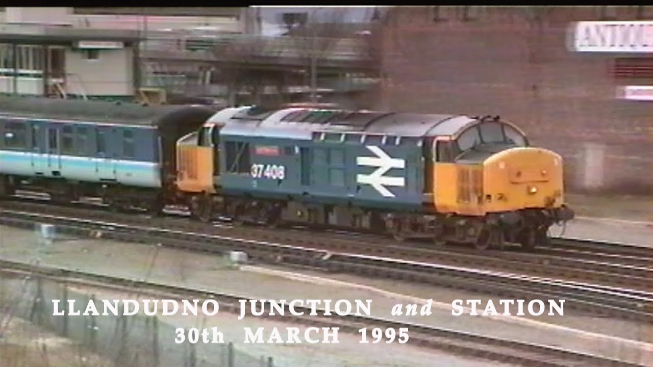 BR in the 1990s Llandudno Junction and Station on 30th March 1995