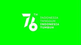 Green Screen Animasi Logo HUT RI Ke-76 (Warna Putih)
