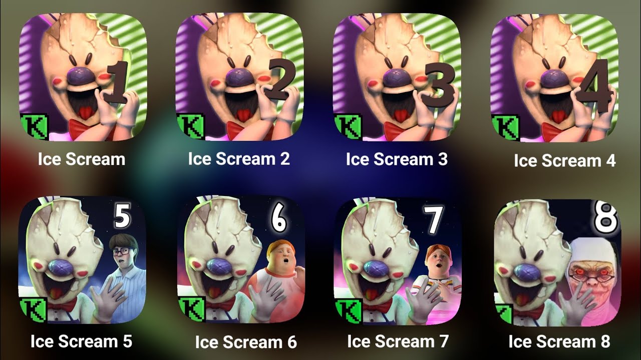 💥 Ice Scream 1-2-3-4-5-6-7-8 🍦🍦🍦 Escape Ending 💥 