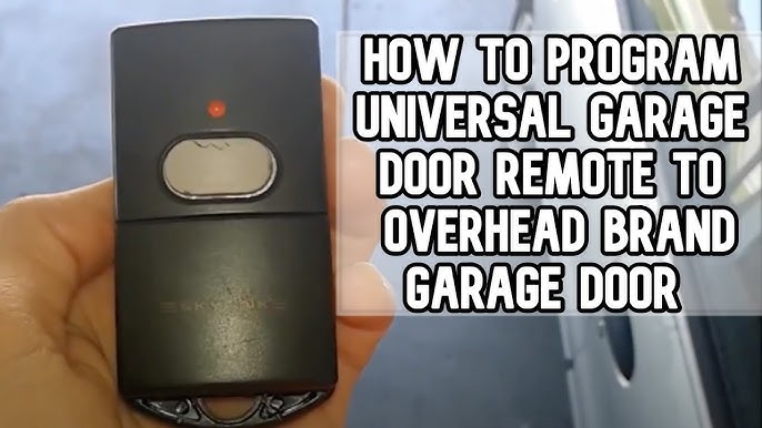How To Program Universal Garage Door Remote With Overhead Opener Diy You - Automatic Doorman Model 455 Garage Door Opener