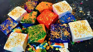 Super Vibrant Blend of Multicolor Dyed Blocks & Chunks with Plain Jane Crush ASMR 🌈💐 screenshot 2