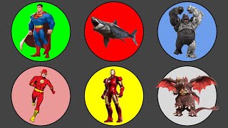 King Of Monster vs Avengers ; Megalodon, Kong, Destoroyah, Iron Man 4, Superman vs The Flash