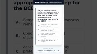 BCBA Mock Question in 60 Seconds
