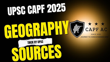 CAPF 2025 GEOGRAPHY ANSWER WITH SOURCES