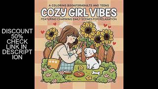 COZY GIRL VIBES Bold-easy Patterns Coloring Book for Adults Cute Drawing Book Perfect Gift for Party