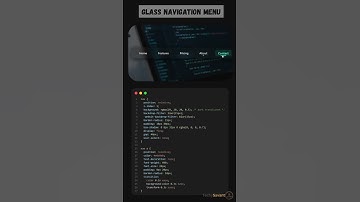 ✨ Glassmorphism Navigation Menu | Frosted Glass UI #shorts #css #csstricks #menu
