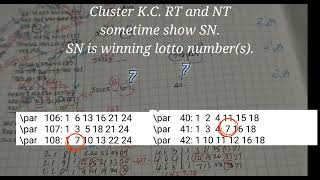 Winning lotto numbers sometime are in Cluster K C RT and NT J2127 Mon 10 8 2026