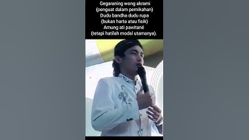 Asmarandhana Ulinnuha Gegarane Wong Akrami Merdu.