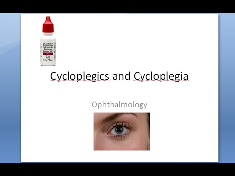 Ophthalmology 579 a Cycloplegics Cycloplegia CycloPentoLate HomAtropine Atropine Uses Eye