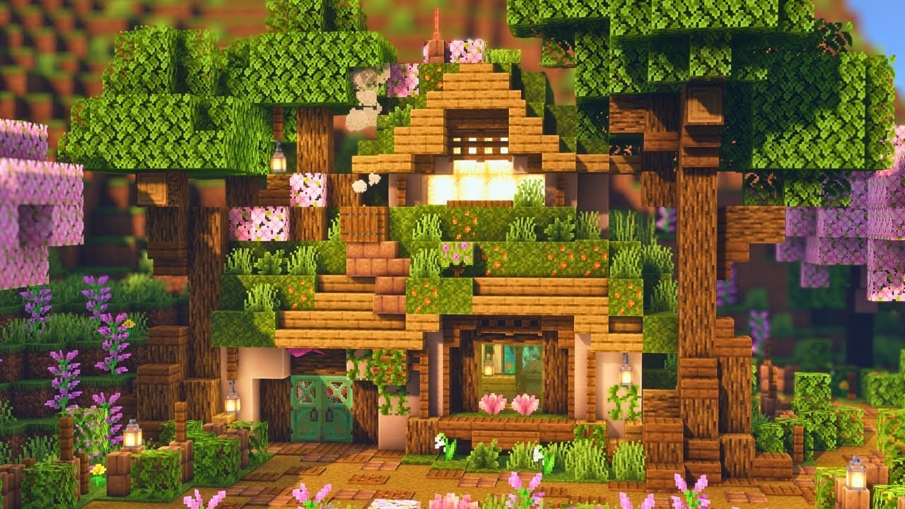Minecraft 🌿 Cozy Hobbit Hole Tutorial
