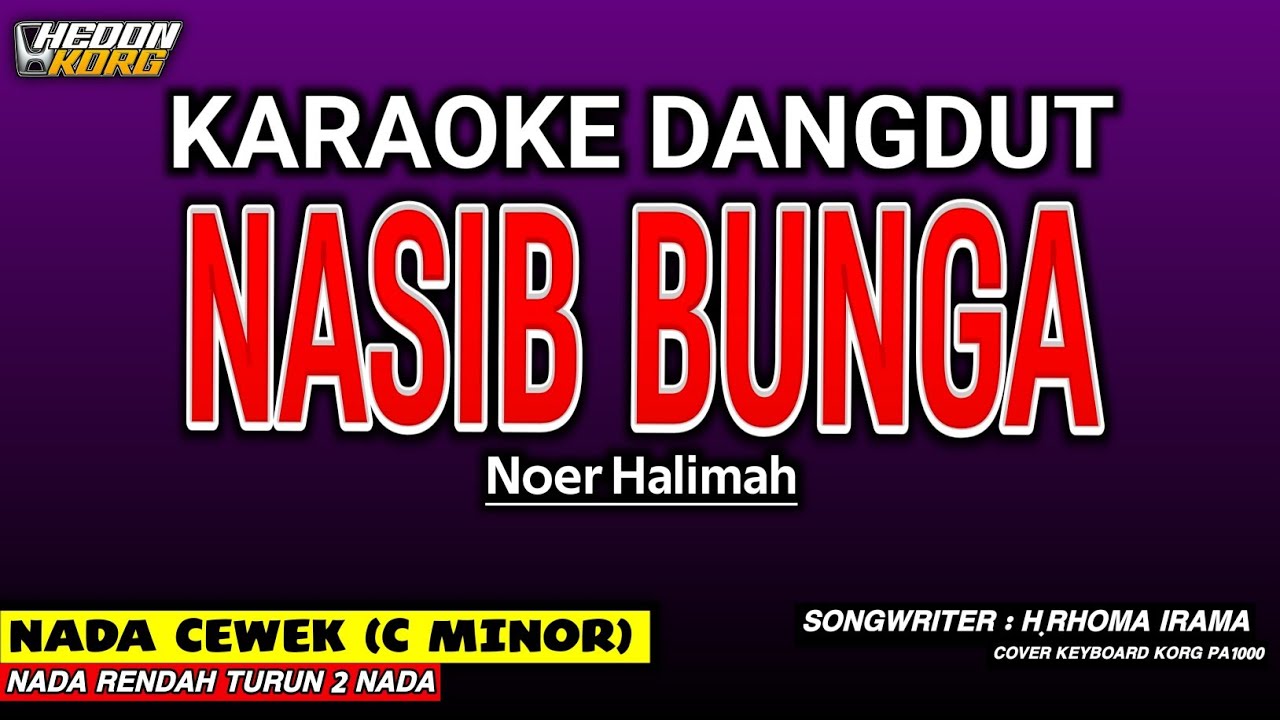 NASIB BUNGA KARAOKE DANGDUT - NOER HALIMAH
