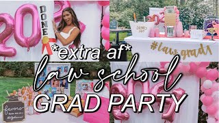 MY *EXTRA AF* LAW SCHOOL GRAD PARTY VLOG | (setting up + BTS)