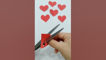 Cắt trái tim giấy đơn giản #shorts