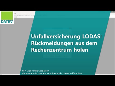 Unfallversicherung LODAS: Rückmeldungen aus dem Rechenzentrum holen