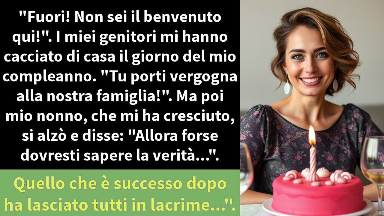 Fuori! Non sei il benvenuto qui!   I miei genitori mi hanno cacciato di casa il giorno del mio