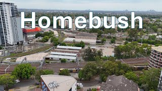 Homebush from the air, NSW, Australia