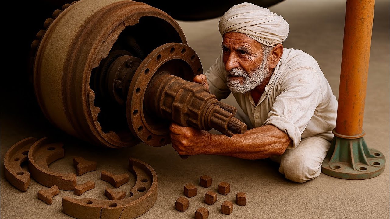 Massive Truck Brake Drum & Axle Tube Housing Breakage – Extreme Damage Repair