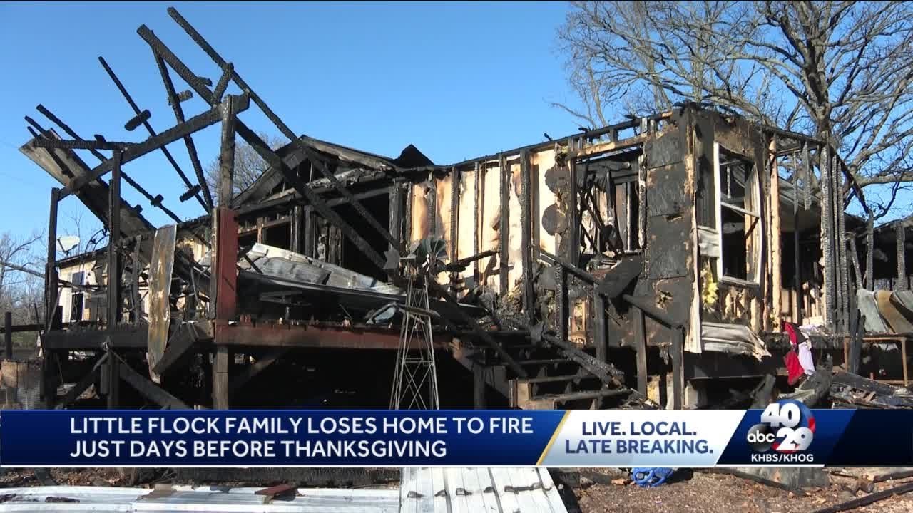 Little Flock family loses home to fire just days before Thanksgiving ...