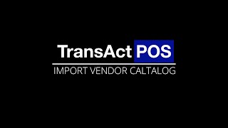 IC: Import Vendor Catalog