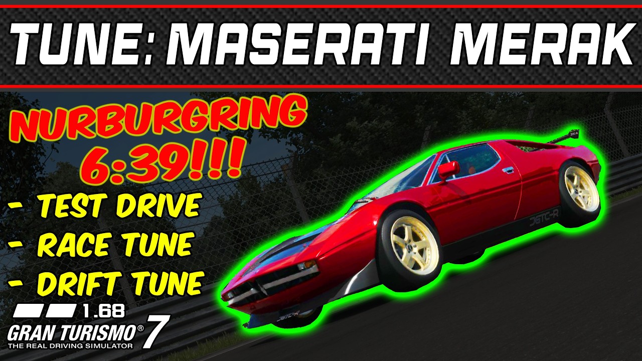GT7 - Tune: Maserati Merak SS '80 - Gran Turismo 7 - 1.68 - YouTube