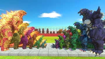 Growing Flame Godzilla VS Growing Super Godzilla- Godzilla Size Comparison - ARBS