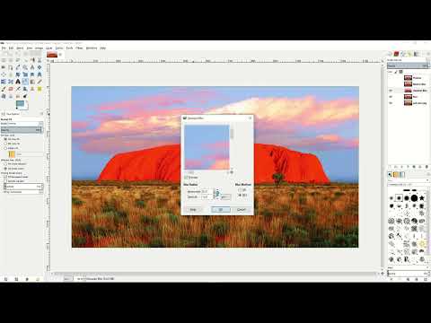 How to add a blur filter in Gimp? GMP tutorial | The Various Blur Filters