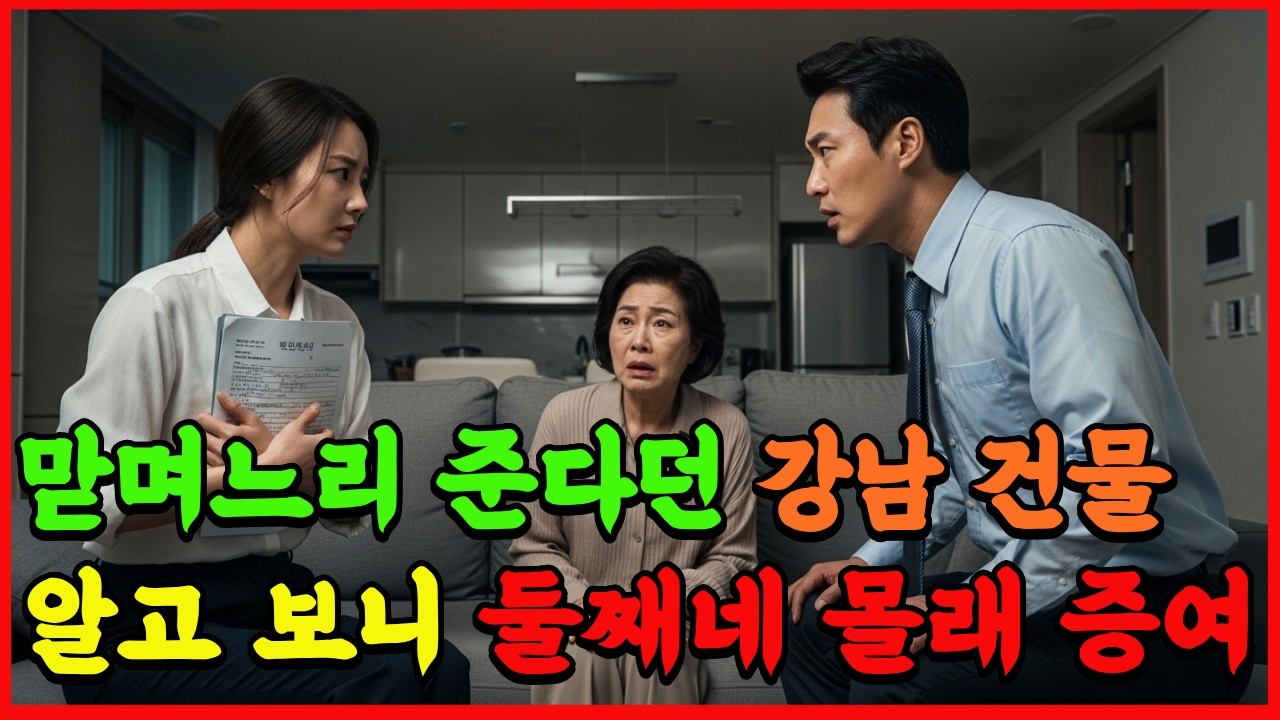 “맏며느리에게 준다던 건물…” 알고 보니 둘째 부부에게 몰래 넘겨졌다! | 신청사연 | 감동사연 | 사연라디오 | 오디오북