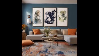 Printable Wall Art Abstract Boho Art Print Living Room Print Mid Century Digital Wall Line Art Print