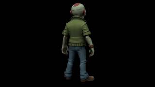 Stylized Urban Zombie Character - Character 3D Model | Game Asset Showcase