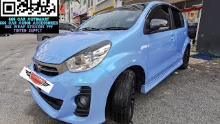 Part 3 Full Wrapping Myvi Lagi Best Magic Twin Candy Cyanine (Blue Grey) 😱 Resimi