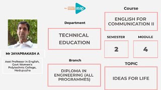 ASAP Polytechnic Session 46 | 𝐃𝐢𝐩𝐥𝐨𝐦𝐚 𝐢𝐧 𝐄𝐧𝐠 | 𝐒𝟏 | 𝐈𝐝𝐞𝐚𝐬 𝐟𝐨𝐫 𝐋𝐢𝐟𝐞 - 𝐌𝐫 𝐉𝐚𝐲𝐚𝐩𝐫𝐚𝐤𝐚𝐬𝐡 𝐀