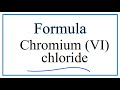 Chromium Compounds and Charges