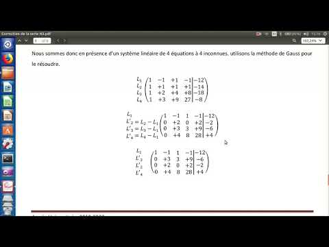 exercice méthode de vandermonde