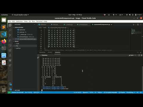 خوارزمية connectedComponents في python من مكتبة cv2