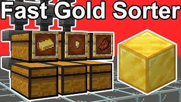 Fast Gold Farm Sorting System | Minecraft 1.21+