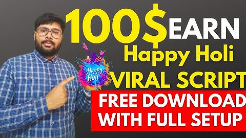 Free happy holi script Earn Money 100$ | holi script for blogger
