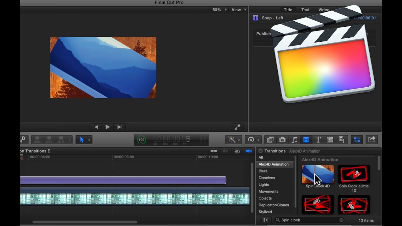 animated transitional mattes final cut pro x free