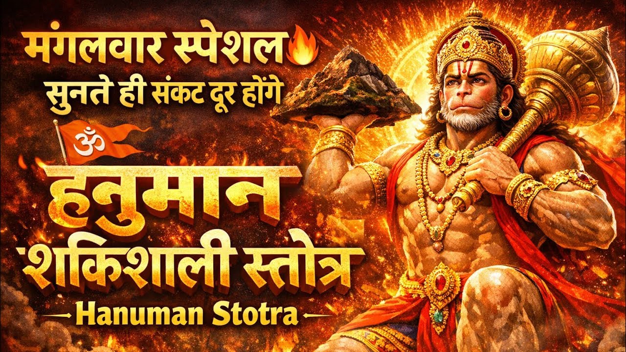 मंगलवार स्पेशल 🔥 सुनते ही संकट दूर होंगे | हनुमान शक्तिशाली स्तोत्र | Hanuman Stotra