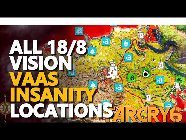 Far Cry 6 Vaas Insanity All 20 Locations in Vaas' Mind