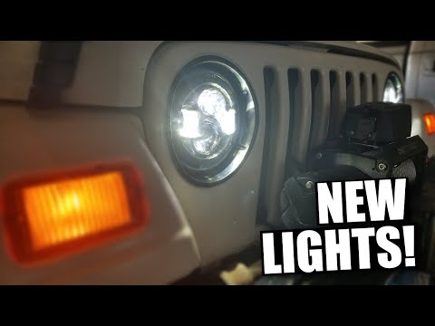 Best Budget Headlight? | LX Light LED Headlight Install on my 1998 Jeep TJ Sahara